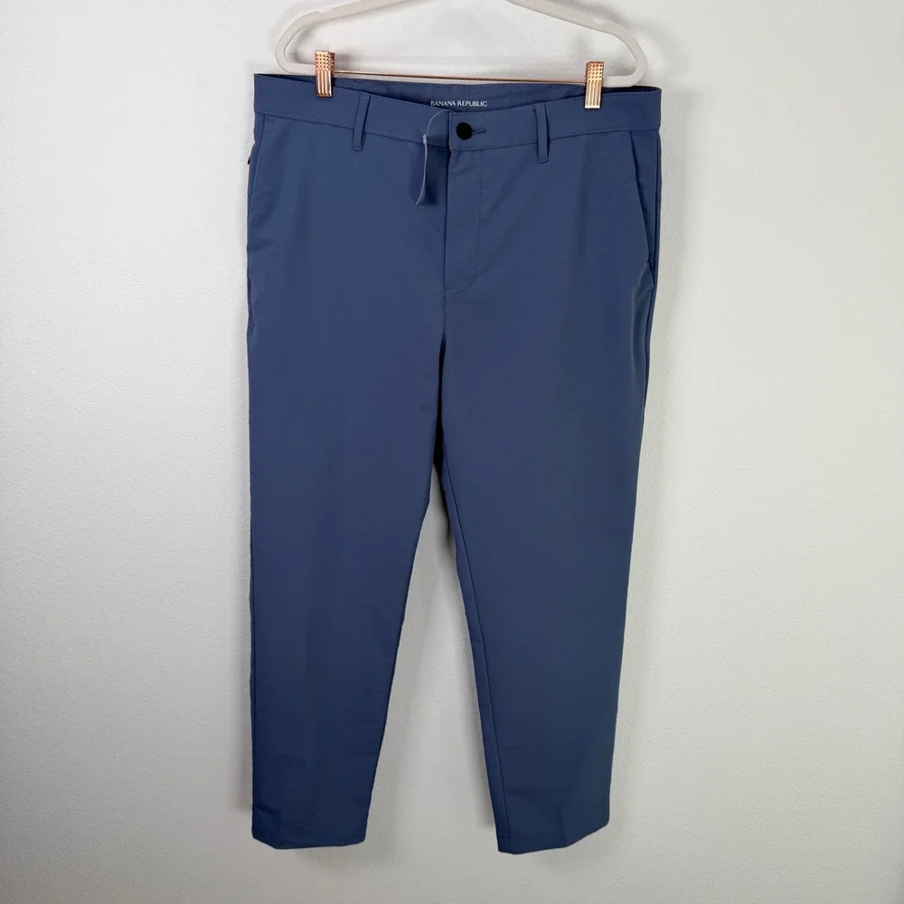 Banana Republic Mens Core Temp Chino Pants 36x30 China Blue 1557516 NWT